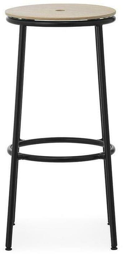 Tabouret de bar en chêne et acier noir 75 cm Circa Oak - Normann Copenhagen - The Cool Republic