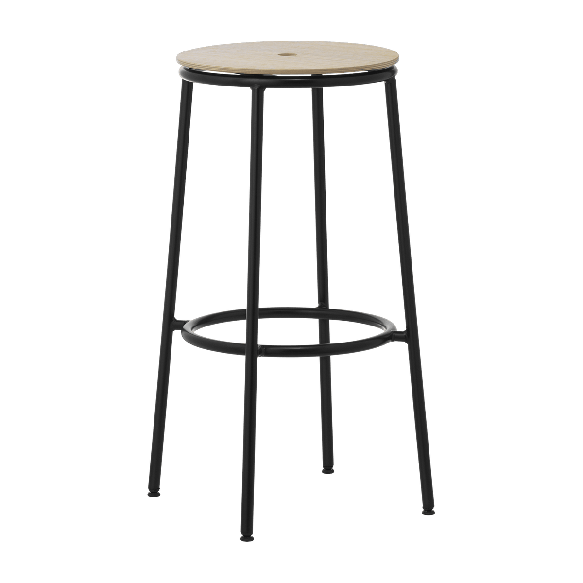 Tabouret de bar en chêne et acier noir 75 cm Circa Oak - Normann Copenhagen - The Cool Republic