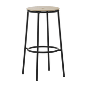 Tabouret de bar en chêne et acier noir 75 cm Circa Oak - Normann Copenhagen - The Cool Republic