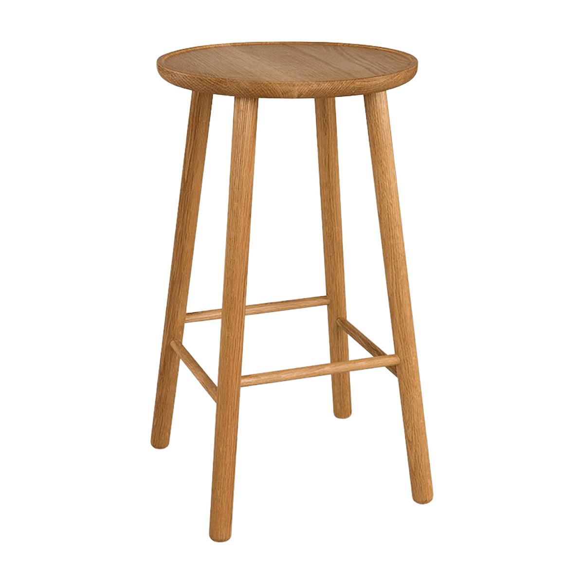 Tabouret de bar en chêne huilé 63 cm ZigZag - Hans K - The Cool Republic