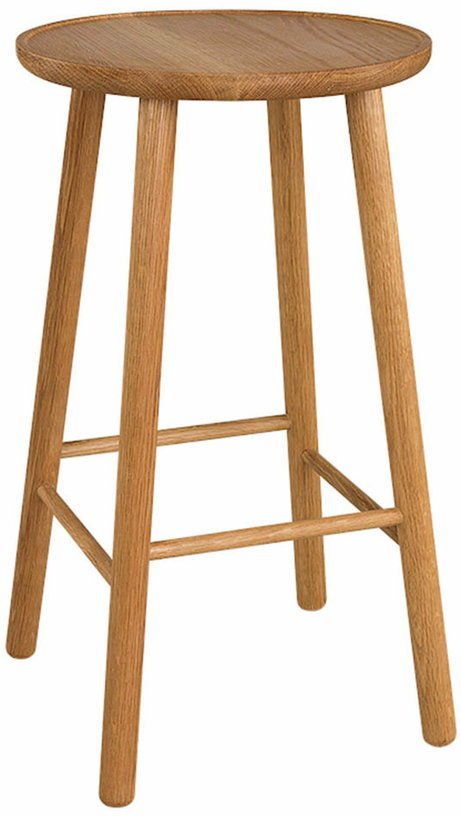 Tabouret de bar en chêne huilé 63 cm ZigZag - Hans K - The Cool Republic