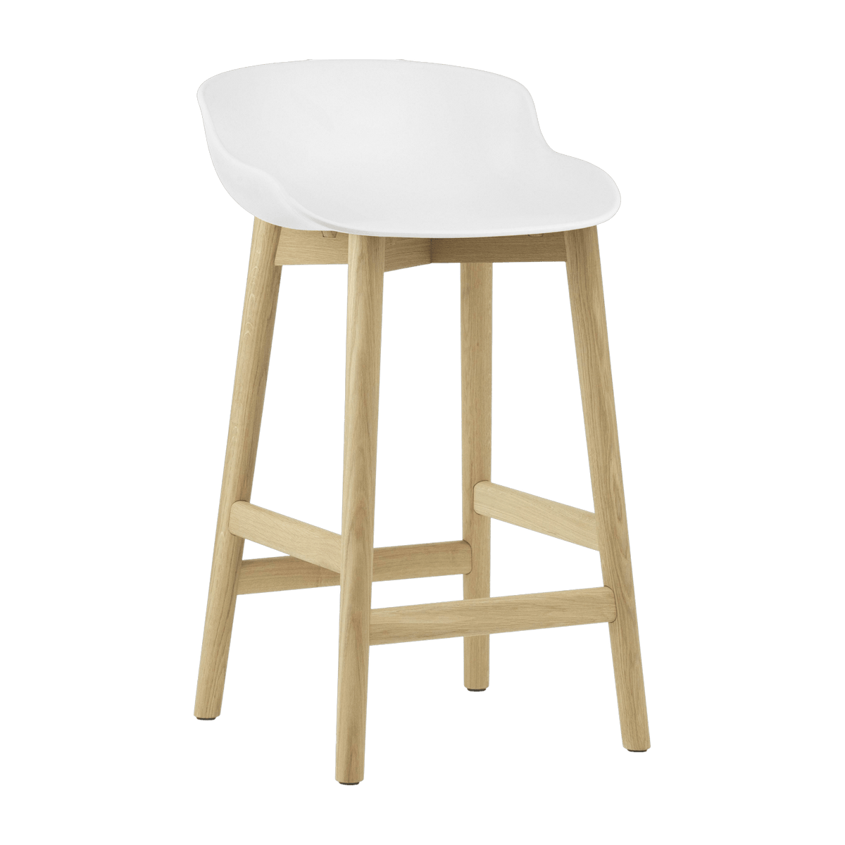 Tabouret de bar en chêne laqué et pp blanc 65 cm Hyg - Normann Copenhagen - The Cool Republic