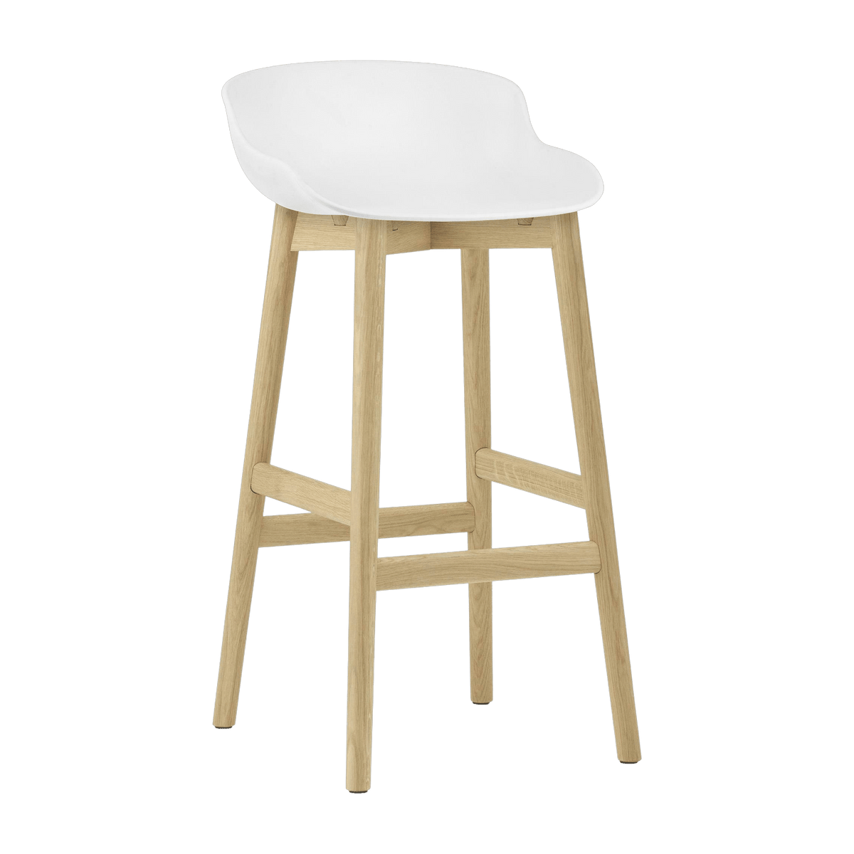 Tabouret de bar en chêne laqué et pp blanc 75 cm Hyg - Normann Copenhagen - The Cool Republic