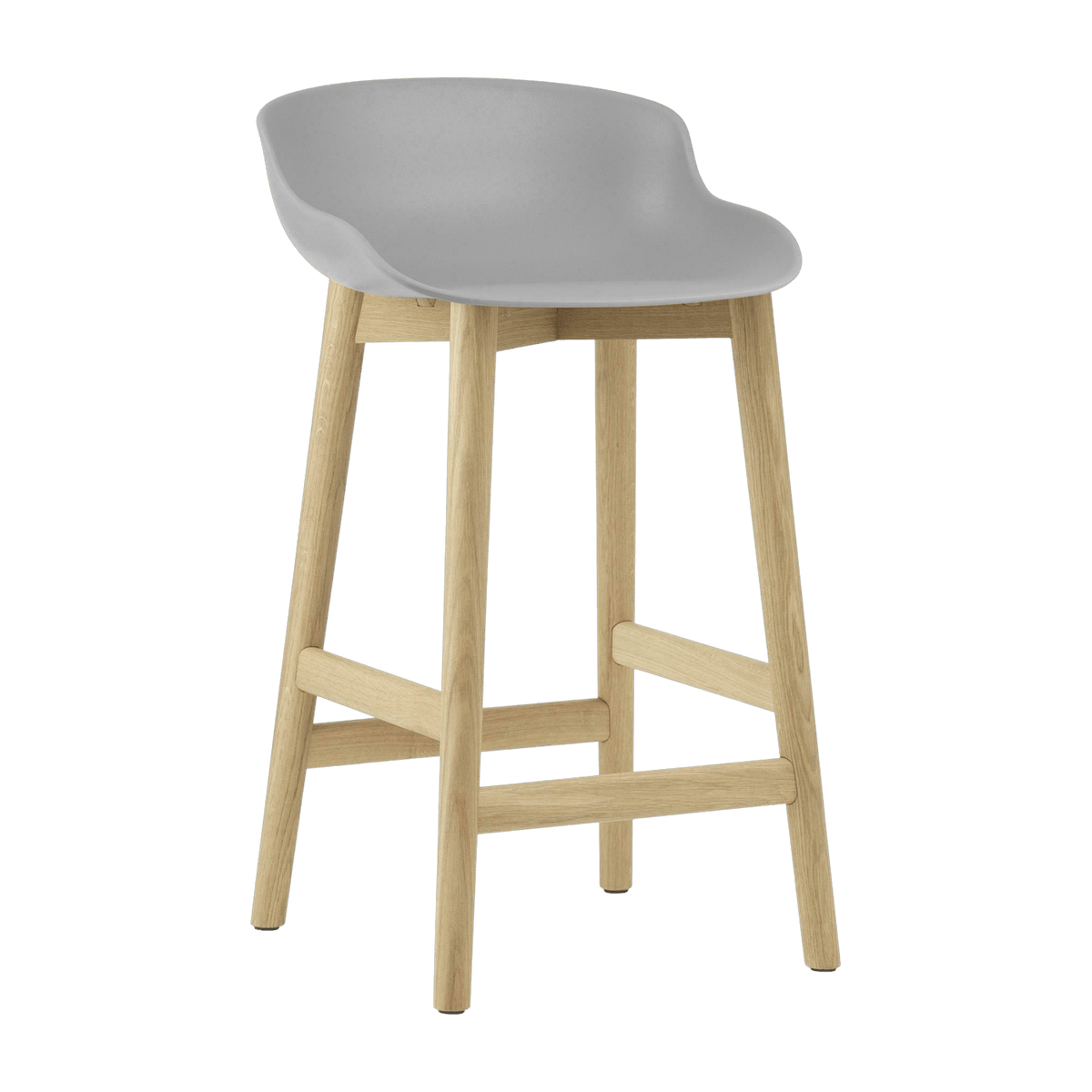 Tabouret de bar en chêne laqué et pp gris 65 cm Hyg - Normann Copenhagen - The Cool Republic
