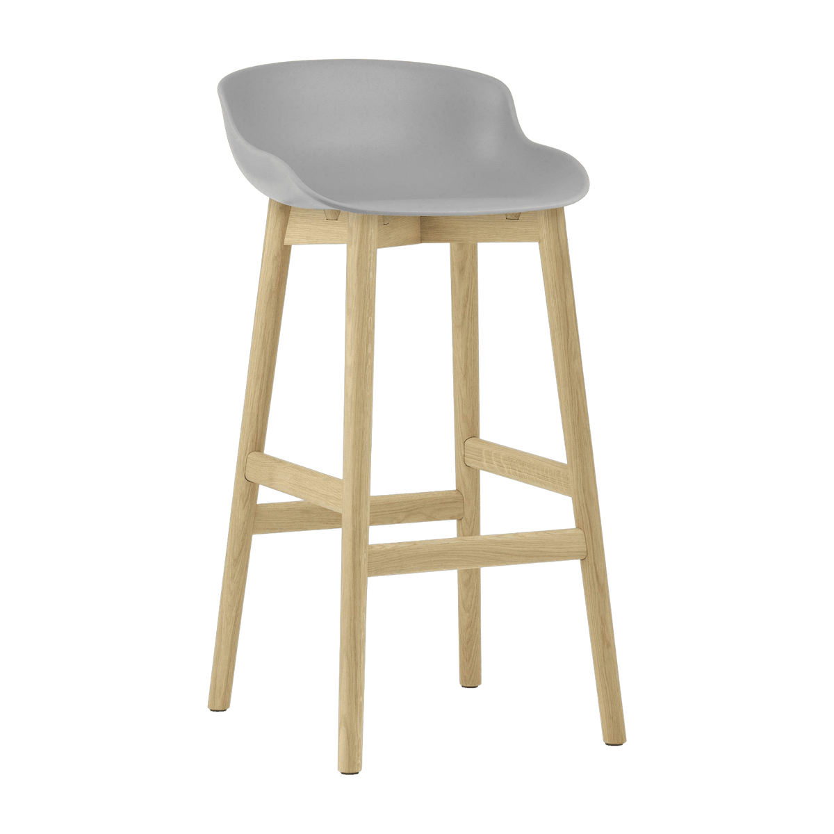 Tabouret de bar en chêne laqué et pp gris 75 cm Hyg - Normann Copenhagen - The Cool Republic
