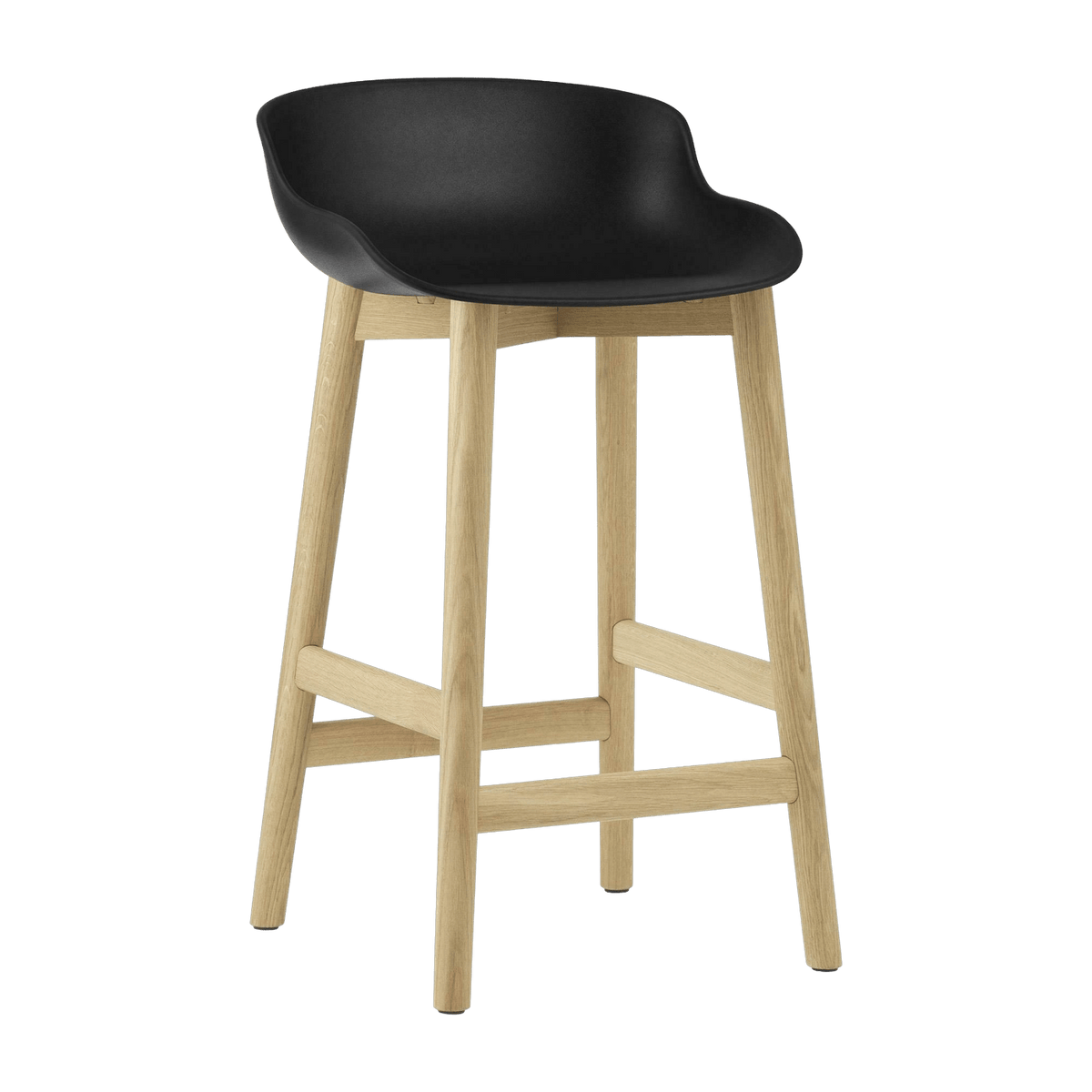 Tabouret de bar en chêne laqué et pp noir 65 cm Hyg - Normann Copenhagen - The Cool Republic