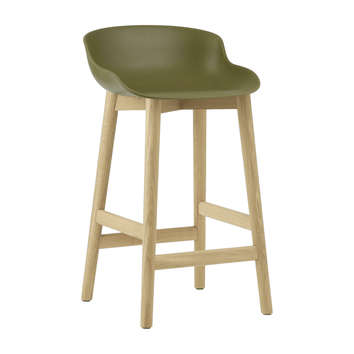 Tabouret de bar en chêne laqué et pp olive 65 cm Hyg - Normann Copenhagen - The Cool Republic