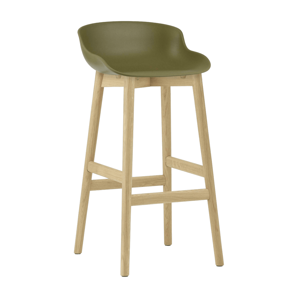 Tabouret de bar en chêne laqué et pp olive 75 cm Hyg - Normann Copenhagen - The Cool Republic