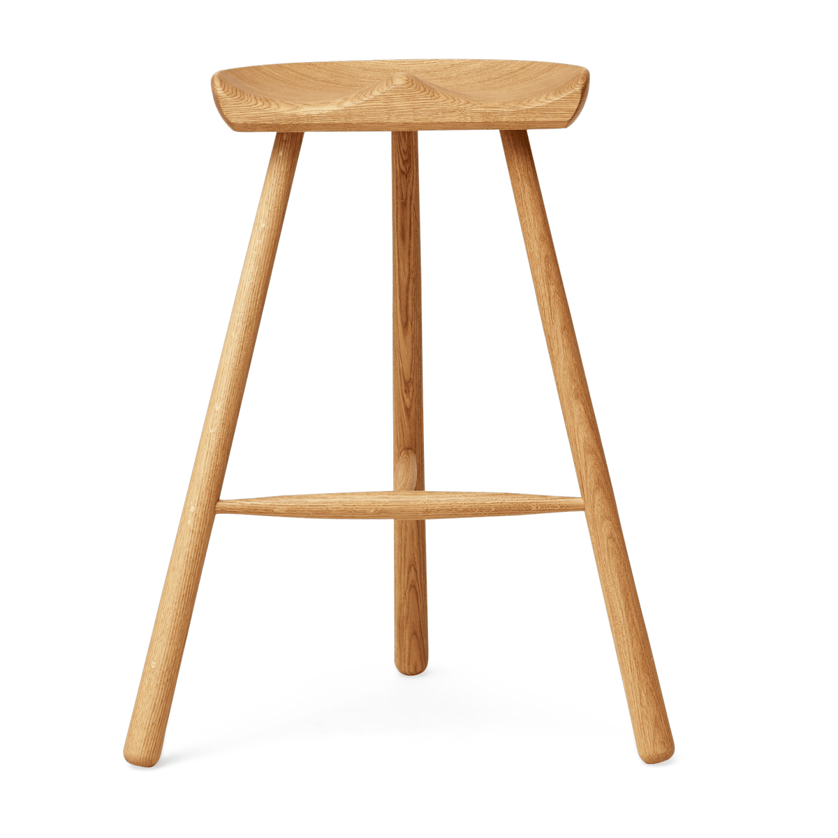 Tabouret de bar en chêne naturel 68 cm Shoemaker - Form & Refine - The Cool Republic