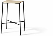 Tabouret de bar en chêne naturel et métal noir Paragon - HANDVÄRK - The Cool Republic