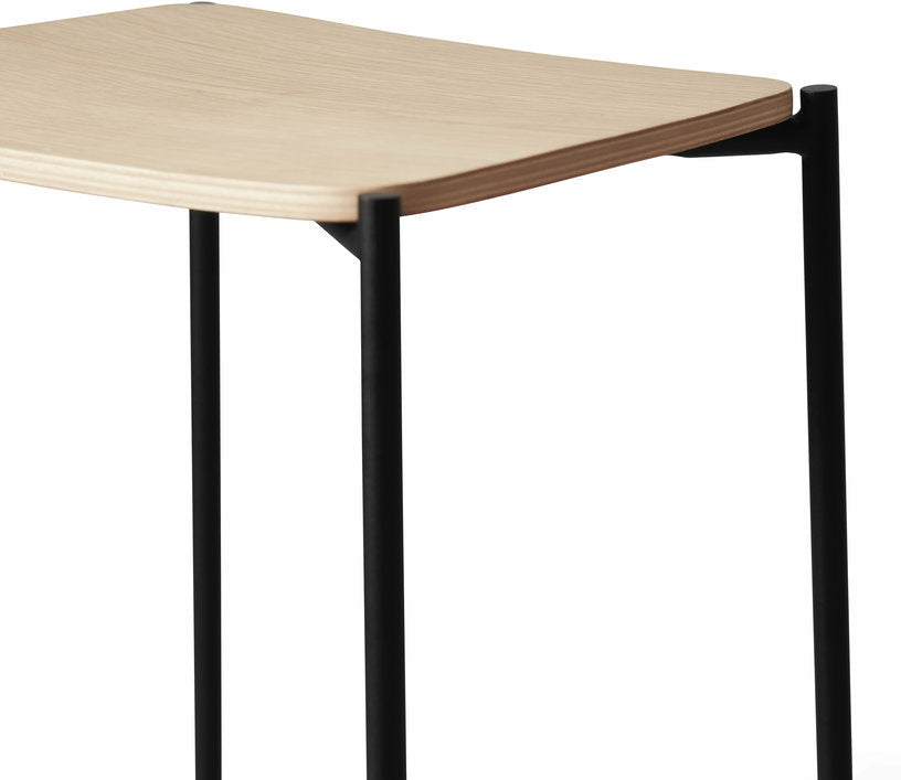 Tabouret de bar en chêne naturel et métal noir Paragon - HANDVÄRK - The Cool Republic