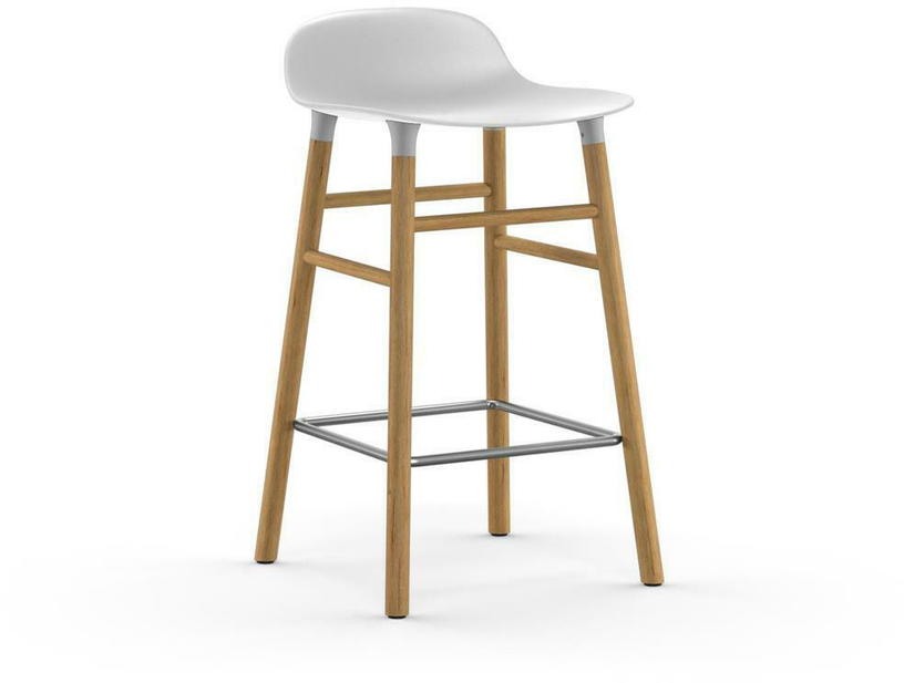 Tabouret de bar en chêne naturel et pp blanc 65 cm Form - Normann Copenhagen - The Cool Republic