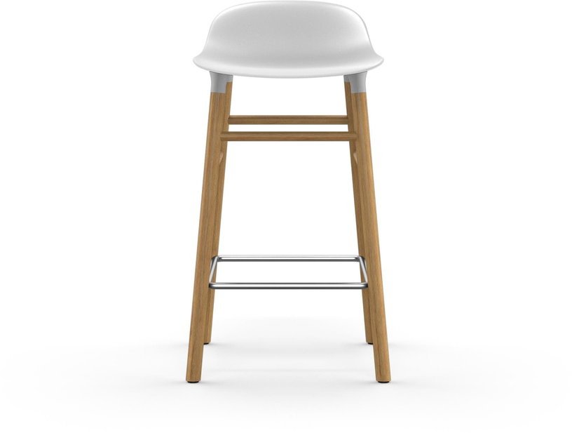 Tabouret de bar en chêne naturel et pp blanc 65 cm Form - Normann Copenhagen - The Cool Republic
