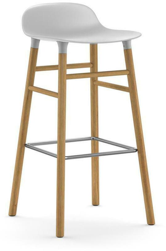 Tabouret de bar en chêne naturel et pp blanc 75 cm Form - Normann Copenhagen - The Cool Republic