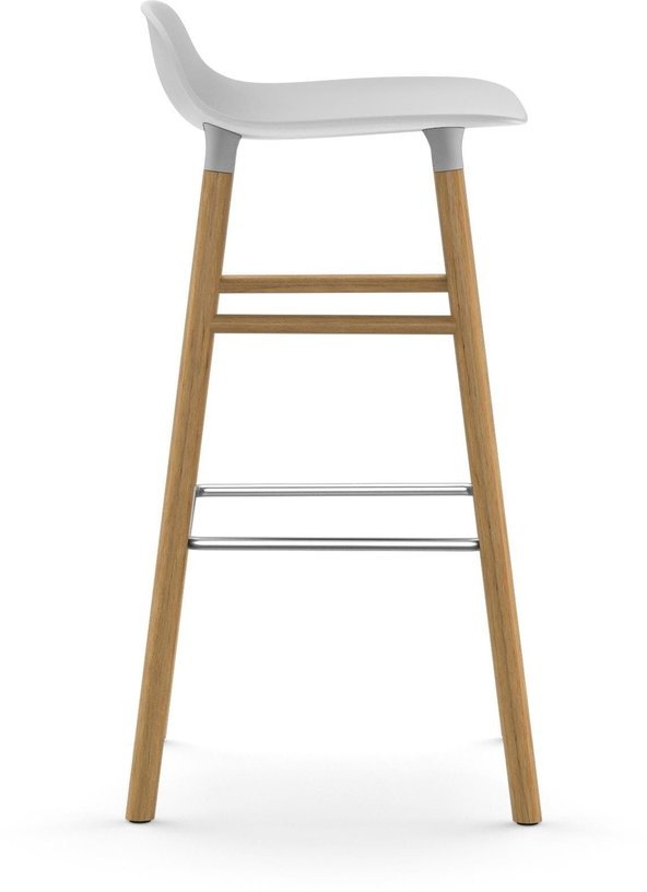 Tabouret de bar en chêne naturel et pp blanc 75 cm Form - Normann Copenhagen - The Cool Republic