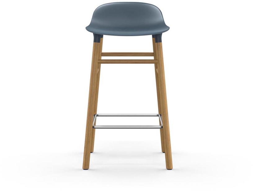 Tabouret de bar en chêne naturel et pp bleu 65 cm Form - Normann Copenhagen - The Cool Republic