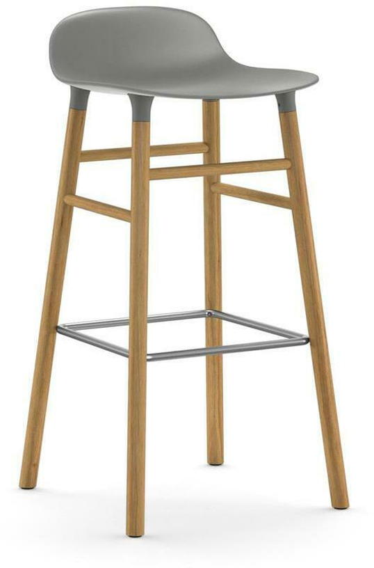 Tabouret de bar en chêne naturel et pp gris 75 cm Form - Normann Copenhagen - The Cool Republic