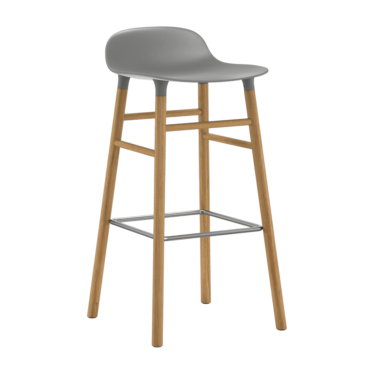 Tabouret de bar en chêne naturel et pp gris 75 cm Form - Normann Copenhagen - The Cool Republic