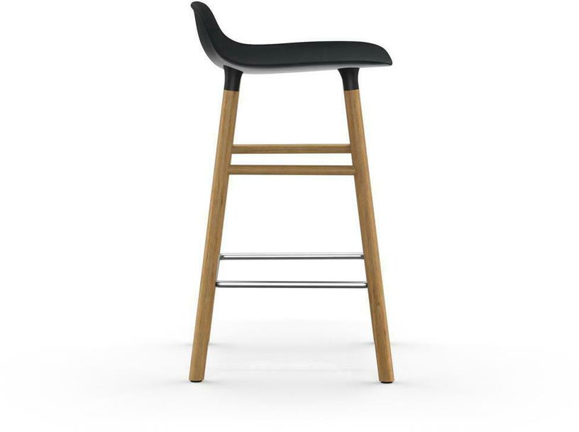 Tabouret de bar en chêne naturel et pp noir 65 cm Form - Normann Copenhagen - The Cool Republic