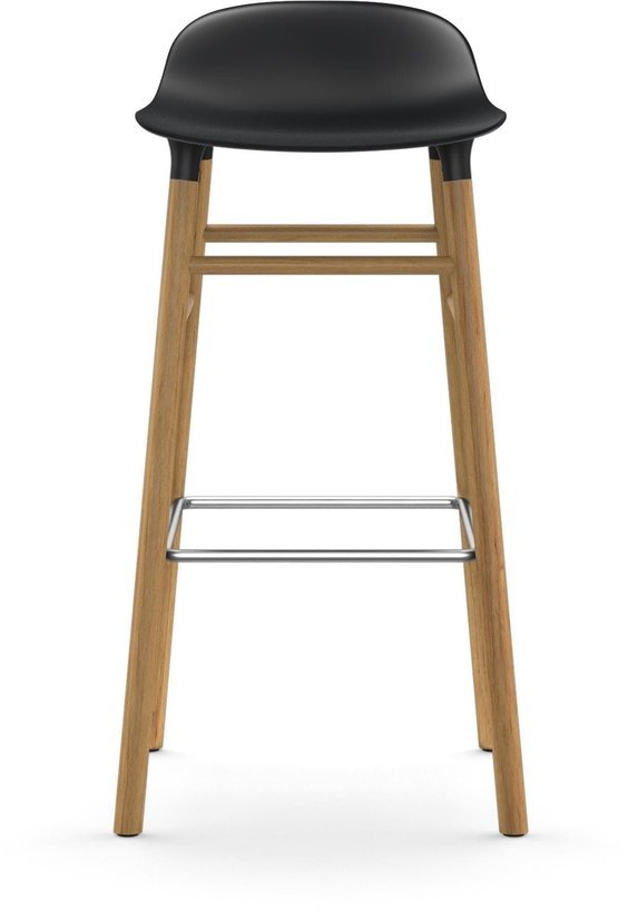 Tabouret de bar en chêne naturel et pp noir 75 cm Form - Normann Copenhagen - The Cool Republic