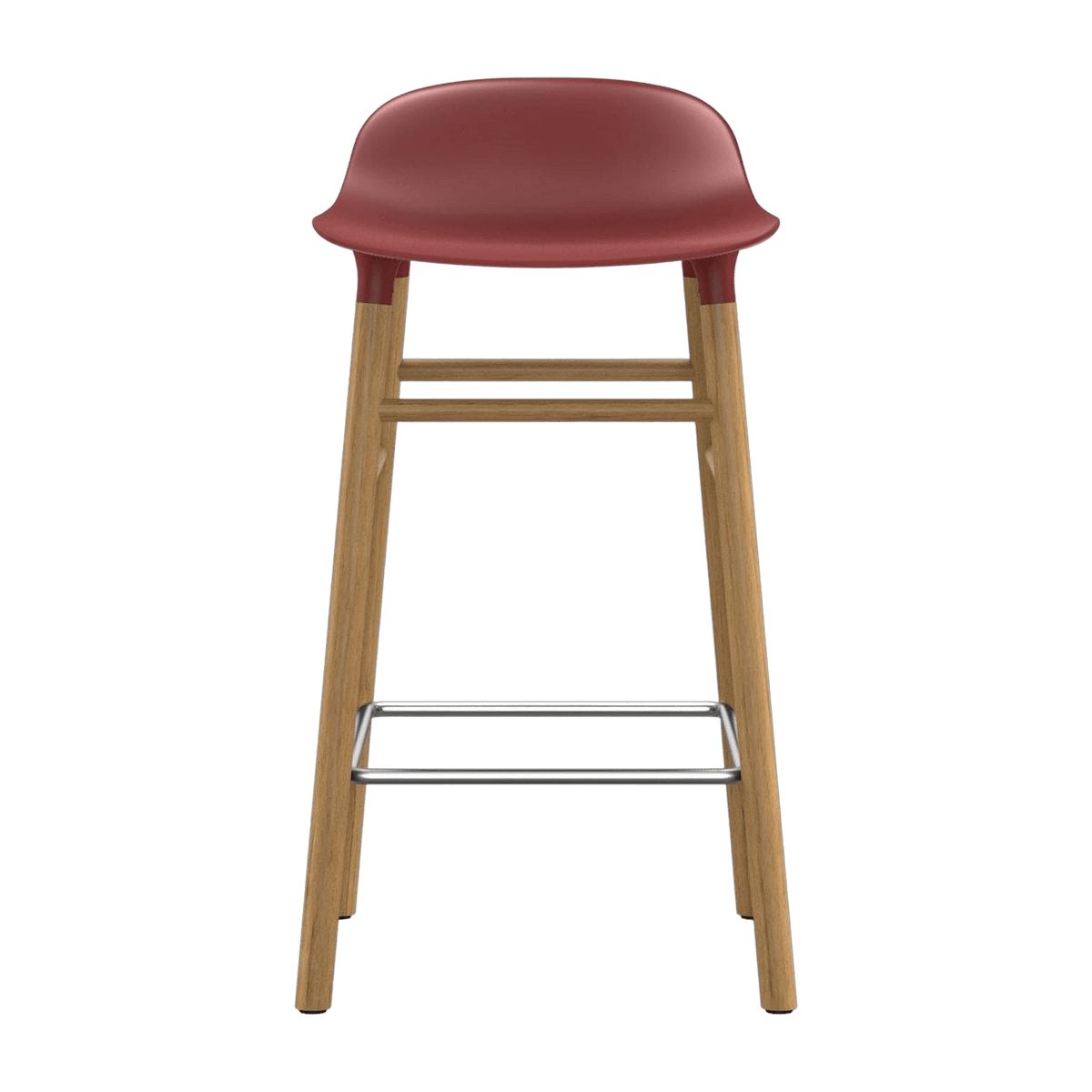Tabouret de bar en chêne naturel et pp rouge 65 cm Form - Normann Copenhagen - The Cool Republic