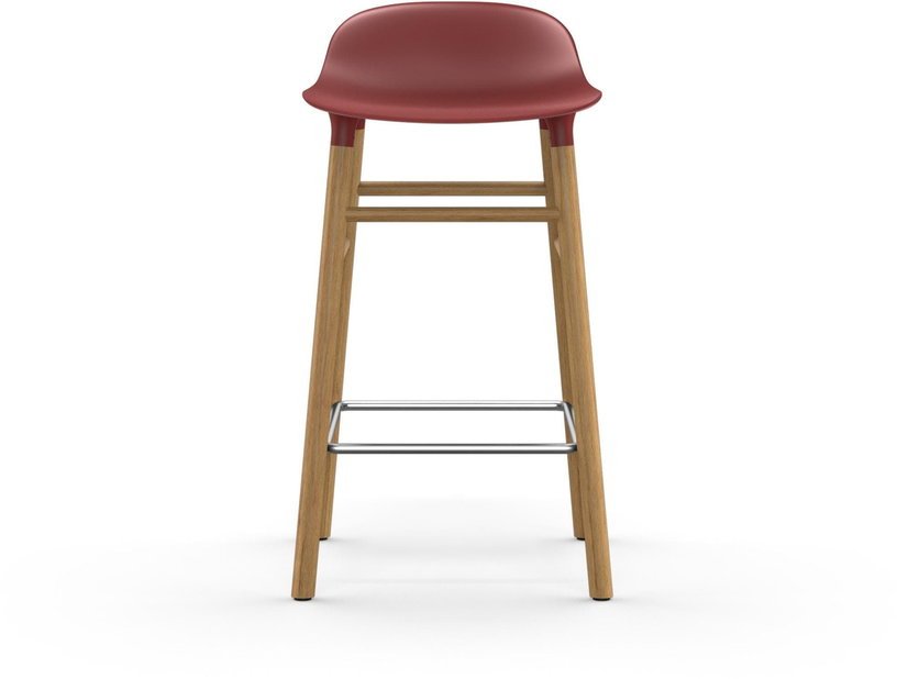 Tabouret de bar en chêne naturel et pp rouge 65 cm Form - Normann Copenhagen - The Cool Republic