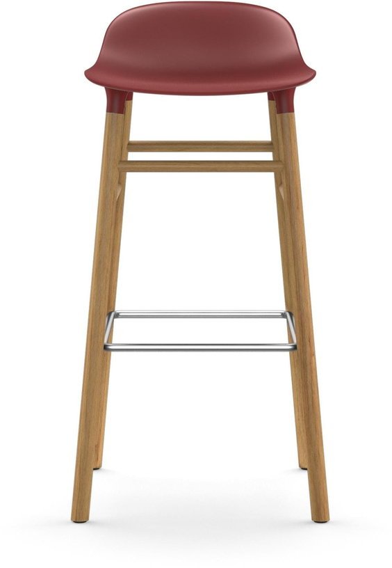 Tabouret de bar en chêne naturel et pp rouge 75 cm Form - Normann Copenhagen - The Cool Republic