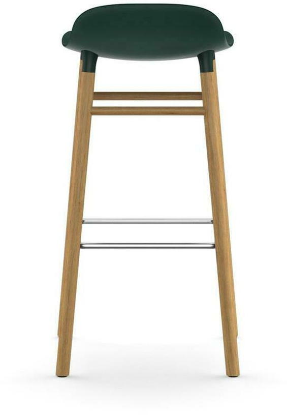 Tabouret de bar en chêne naturel et pp vert 75 cm Form - Normann Copenhagen - The Cool Republic
