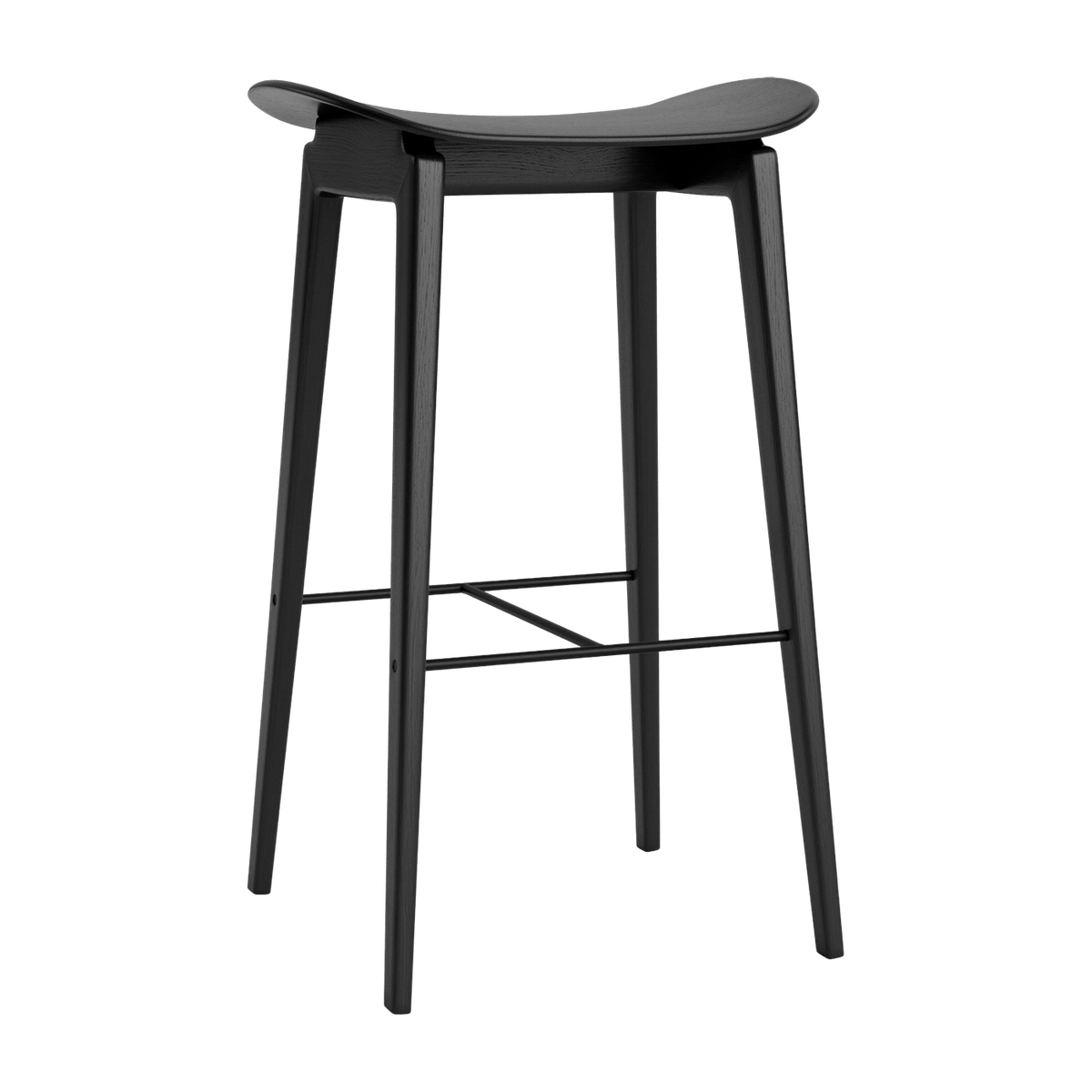 Tabouret de bar en chêne noir 65 cm NY11 - NORR11 - The Cool Republic