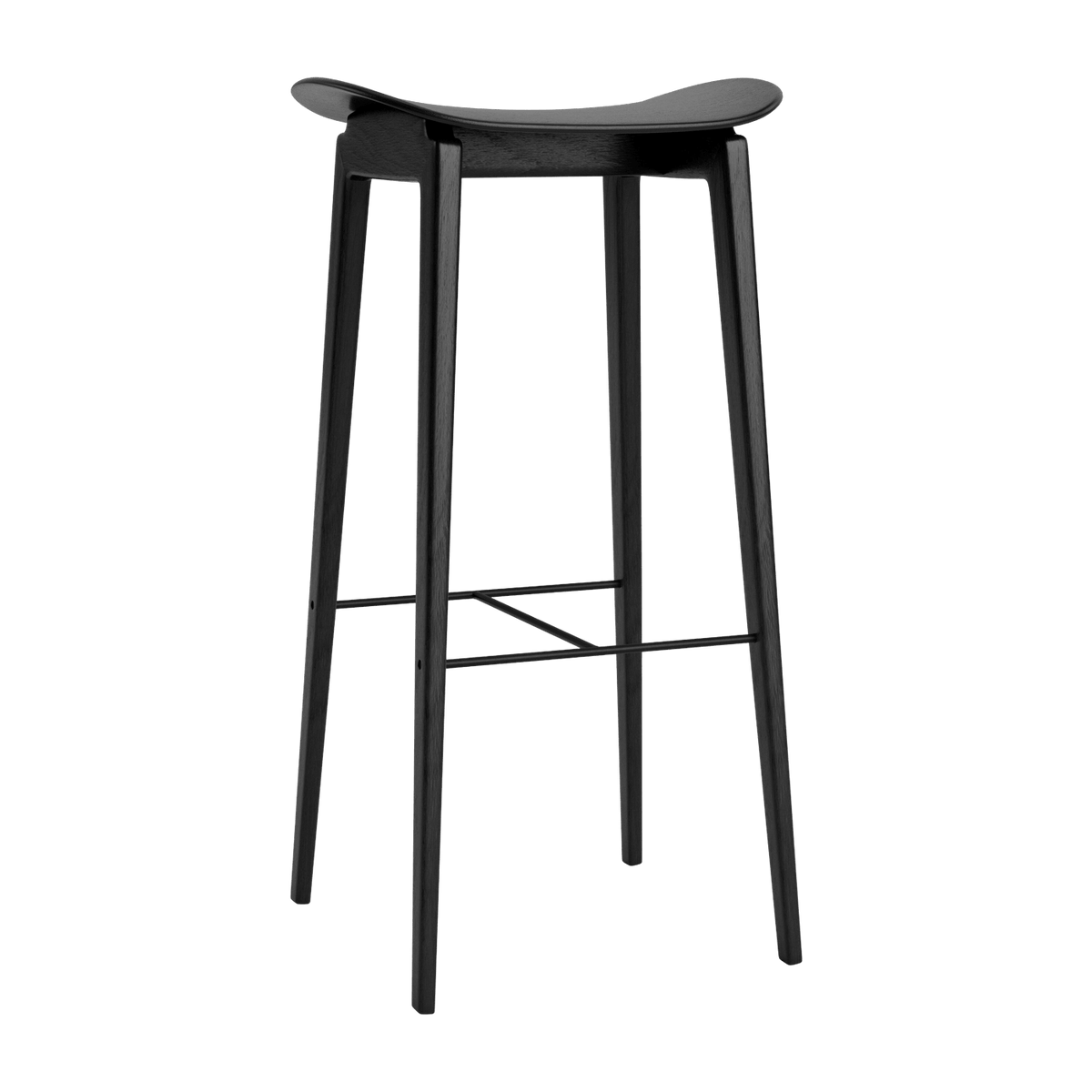 Tabouret de bar en chêne noir 75 cm NY11 - NOR11 - The Cool Republic