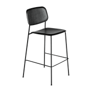 Tabouret de bar en chêne noir et acier High Soft Edge 95 - HAY - The Cool Republic