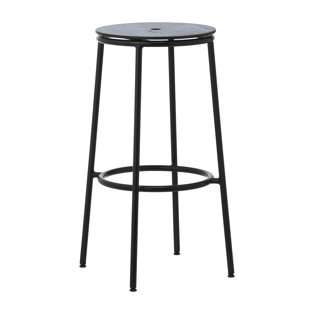 Tabouret de bar en chêne noir et acier noir 75 cm Circa noir Oak - Normann Copenhagen - The Cool Republic
