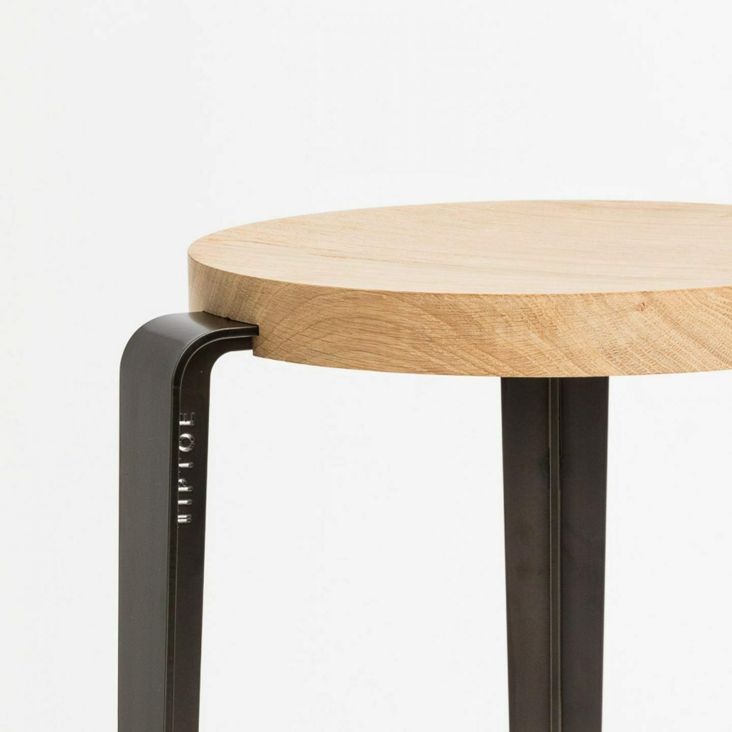 Tabouret de bar en chêne noir graphite BIG LOU - TIPTOE