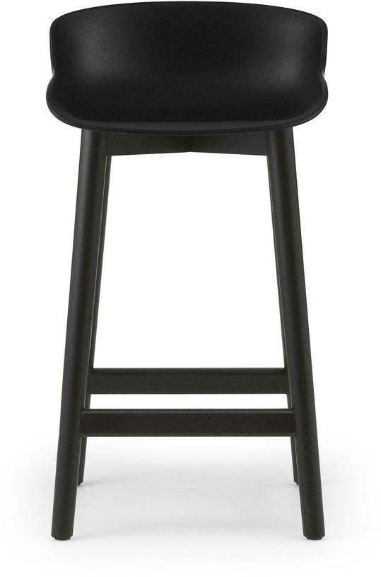 Tabouret de bar en chêne vernis noir et pp noir 65 cm Hyg - Normann Copenhagen - The Cool Republic