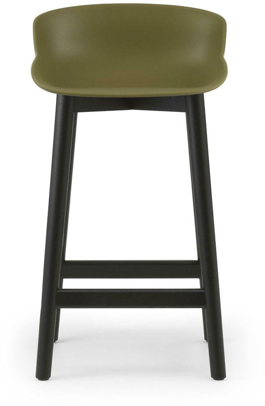 Tabouret de bar en chêne vernis noir et pp olive 65 cm Hyg - Normann Copenhagen - The Cool Republic