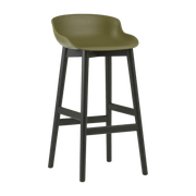 Tabouret de bar en chêne vernis noir et pp olive 75 cm Hyg - Normann Copenhagen - The Cool Republic