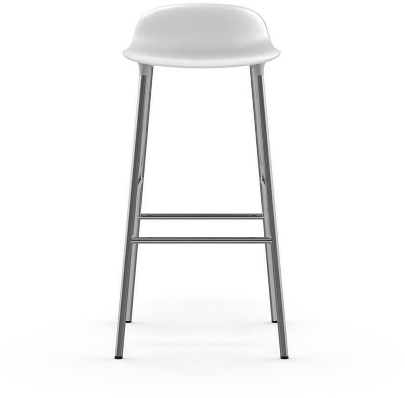 Tabouret de bar en chrome et pp blanc 75 cm Form - Normann Copenhagen - The Cool Republic