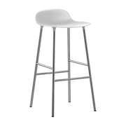 Tabouret de bar en chrome et pp blanc 75 cm Form - Normann Copenhagen - The Cool Republic