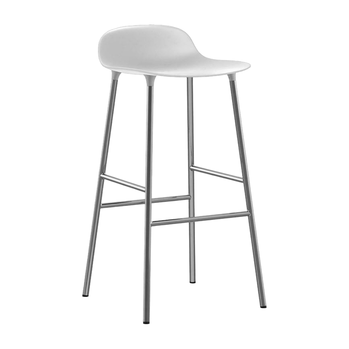 Tabouret de bar en chrome et pp blanc 75 cm Form - Normann Copenhagen - The Cool Republic