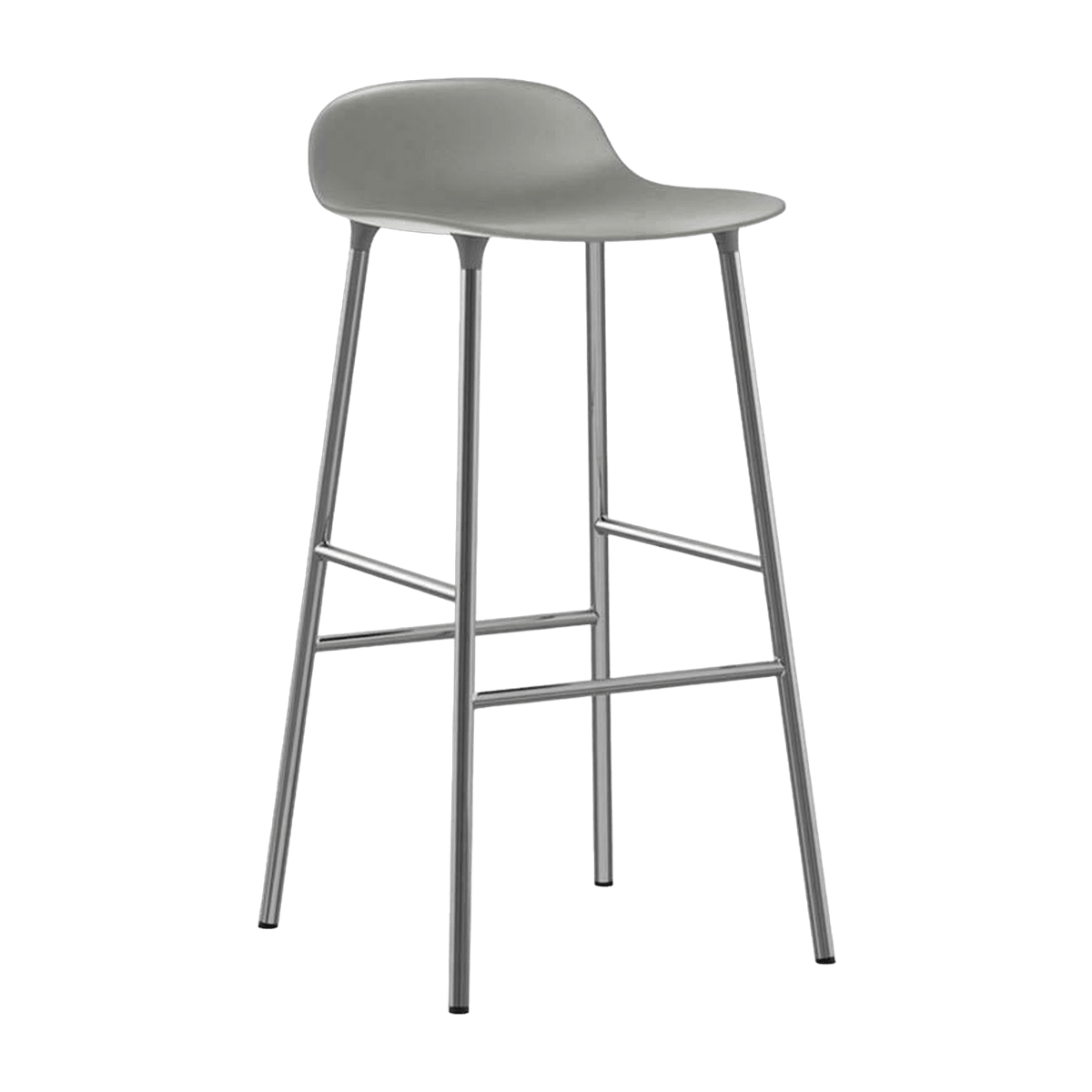 Tabouret de bar en chrome et pp gris 75 cm Form - Normann Copenhagen - The Cool Republic