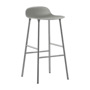 Tabouret de bar en chrome et pp gris 75 cm Form - Normann Copenhagen - The Cool Republic
