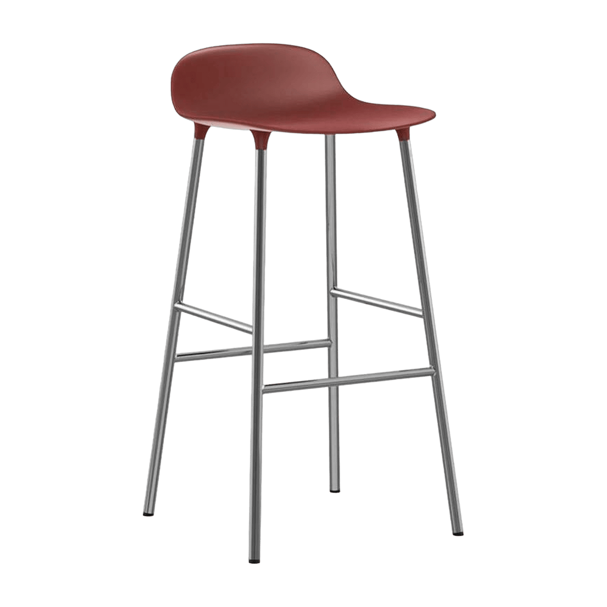 Tabouret de bar en chrome et pp rouge 75 cm Form - Normann Copenhagen - The Cool Republic