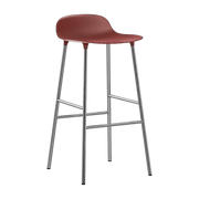 Tabouret de bar en chrome et pp rouge 75 cm Form - Normann Copenhagen - The Cool Republic