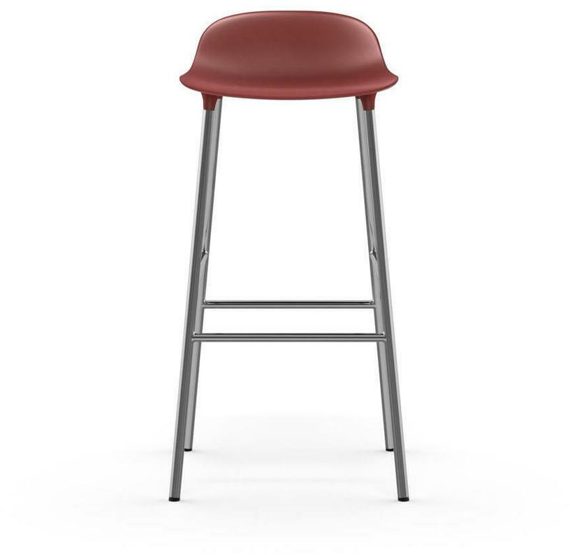 Tabouret de bar en chrome et pp rouge 75 cm Form - Normann Copenhagen - The Cool Republic
