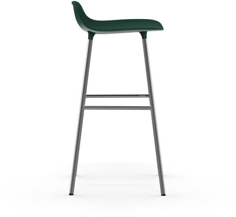 Tabouret de bar en chrome et pp vert 75 cm Form - Normann Copenhagen - The Cool Republic