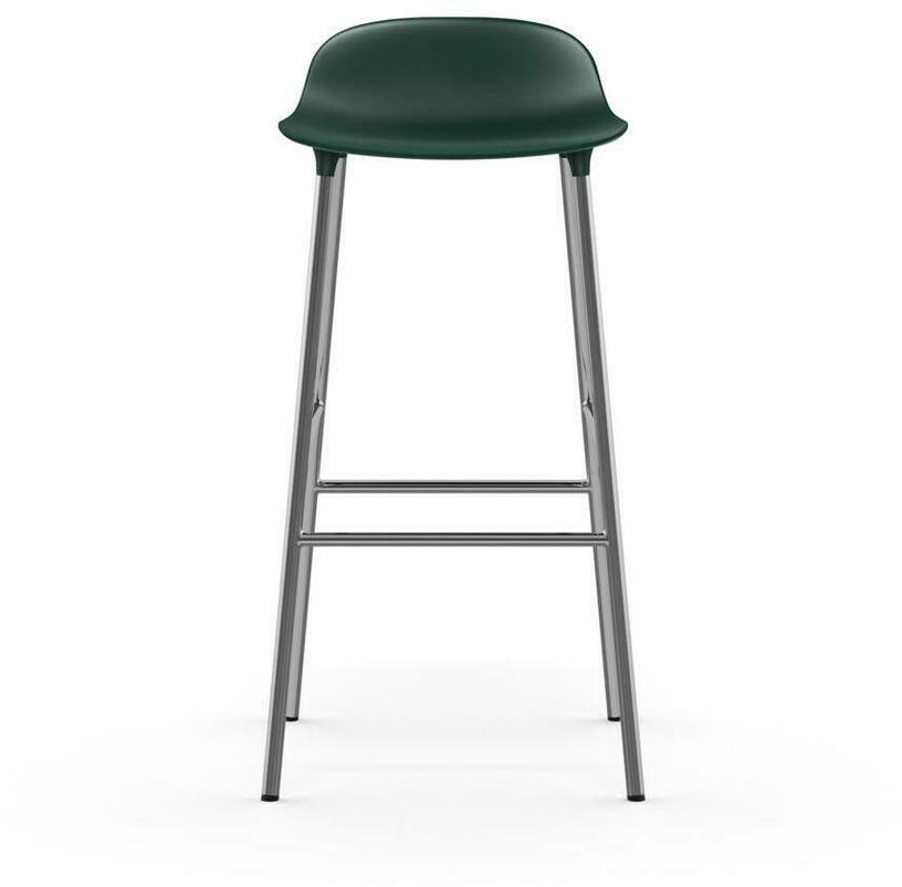 Tabouret de bar en chrome et pp vert 75 cm Form - Normann Copenhagen - The Cool Republic