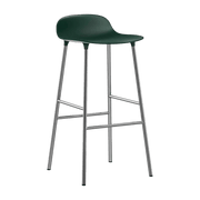 Tabouret de bar en chrome et pp vert 75 cm Form - Normann Copenhagen - The Cool Republic