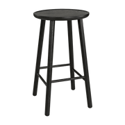 Tabouret de bar en frêne noir 63 cm ZigZag - Hans K - The Cool Republic