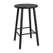 Tabouret de bar en frêne noir 78 cm ZigZag - Hans K - The Cool Republic