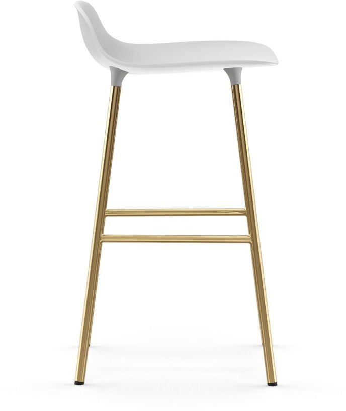 Tabouret de bar en laiton et pp blanc 65 cm Form - Normann Copenhagen - The Cool Republic